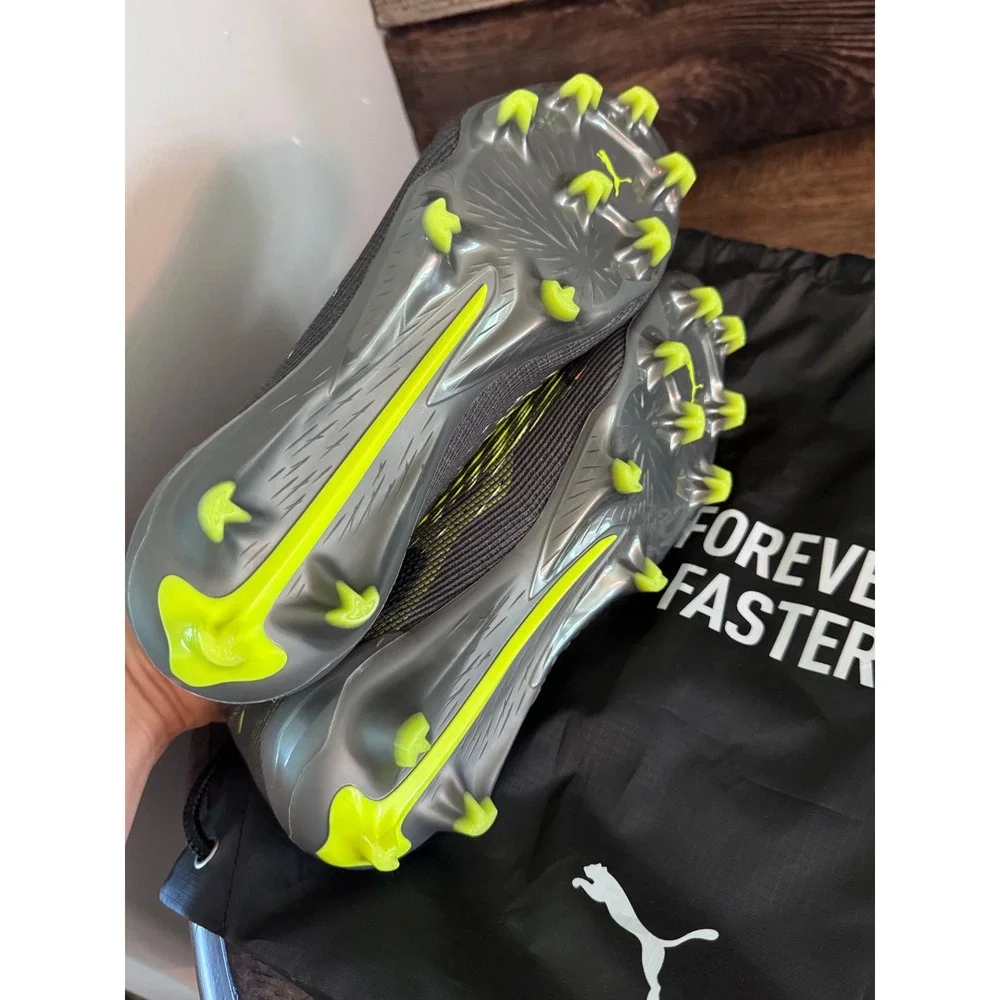 Puma Ultra Ultimate FG AG Soccer Cleats Grey Lime Pink  display picture 2
